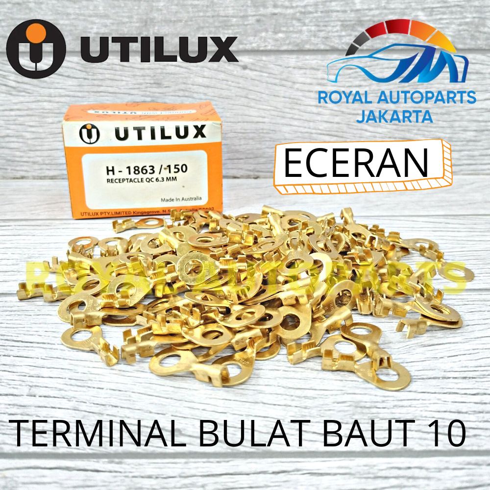 Jual Skun Ring Bulat M6 Baut 10 Utilux 150 Pcs Terminal Konektor