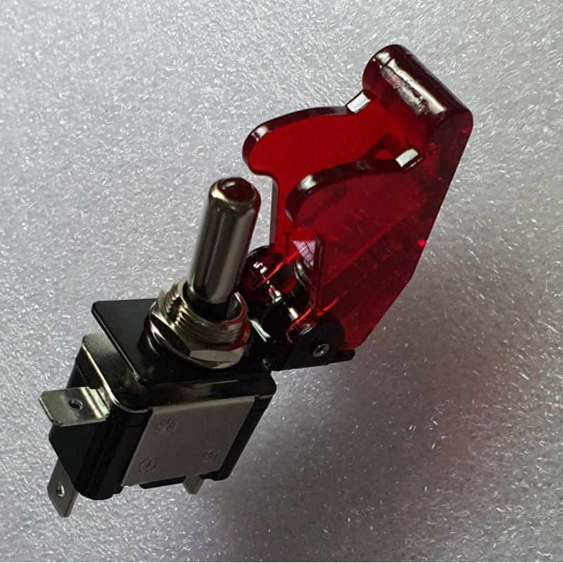 Jual Saklar Mobil otomatis penutup Racing Red LED SPST ON OFF Toggle ...
