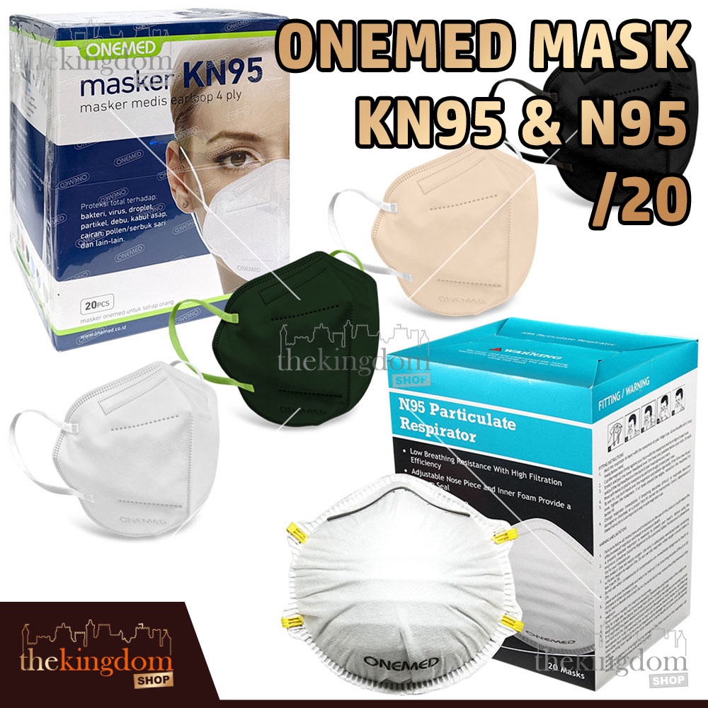 Jual OneMed Mask N95 KN95 4Ply Particulate Respirator Masker Earloop ...