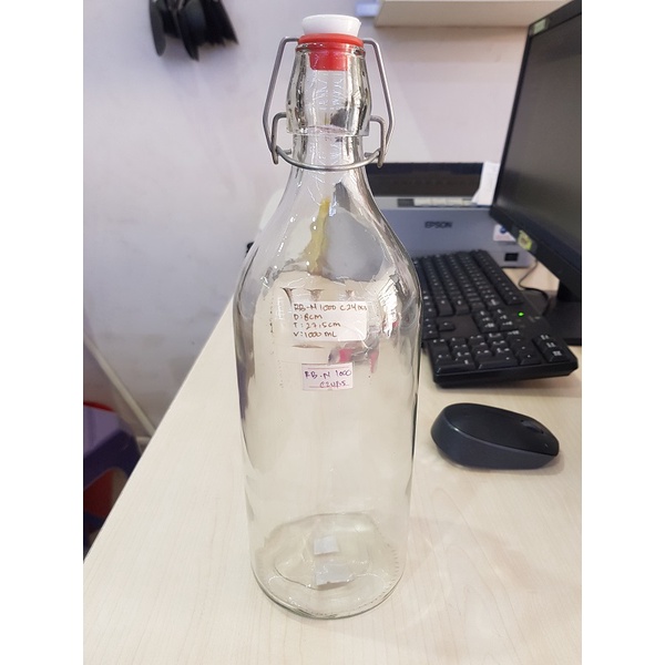 Jual Botol Kaca/ Botol Kait/ Botol 1000 ml/ Botol | Shopee Indonesia