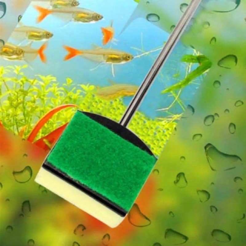 Jual SCRAPER PEMBERSIH KACA AQUARIUM 47CM busa spon gosokan skiper ...