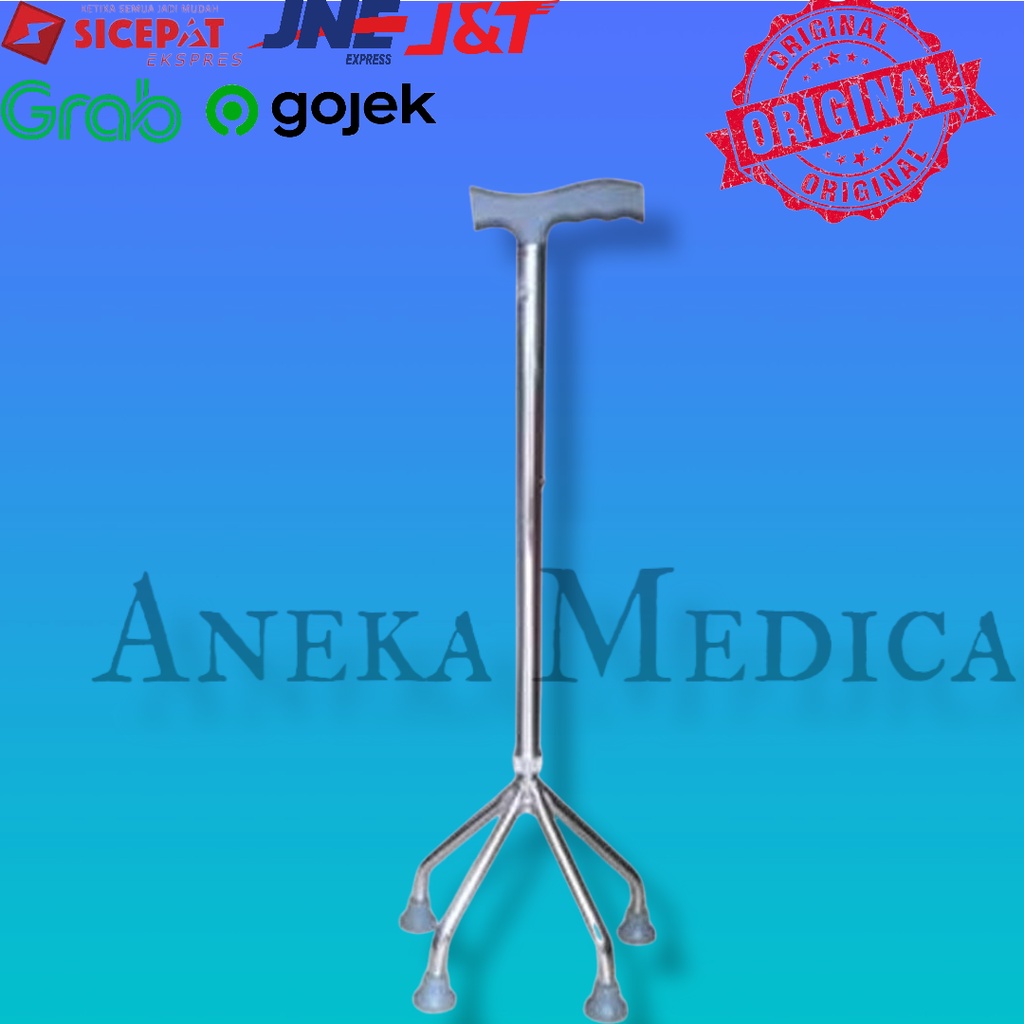 Jual Tongkat shima kaki 4 quad cane alat bantu jalan | Shopee Indonesia