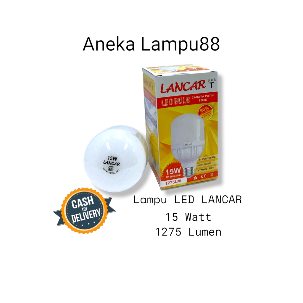 Jual Lampu Led Lancar 15 Watt Putih Bohlam Led 15watt Sni Lampu 15