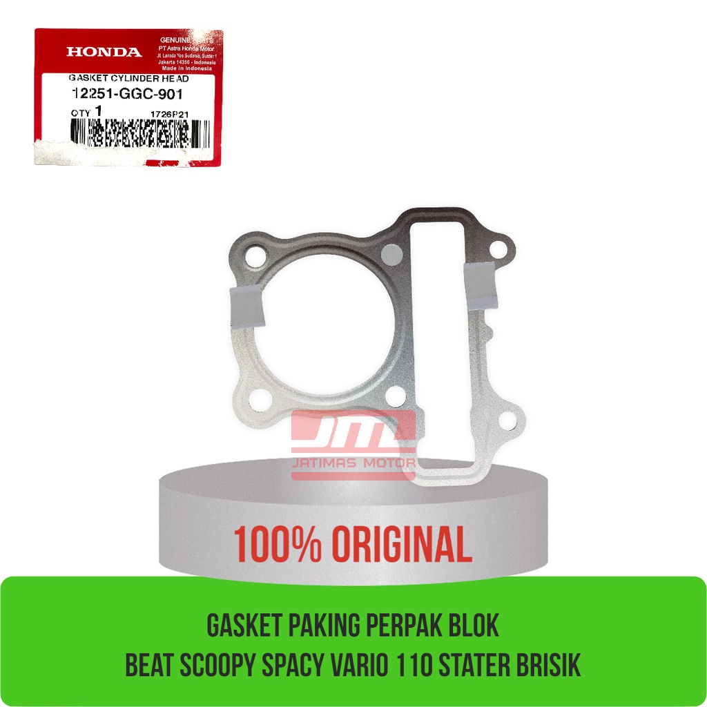 Jual Gasket Perpak Paking Blok Beat Scoopy Spacy Vario Stater Brisik Ggc Shopee