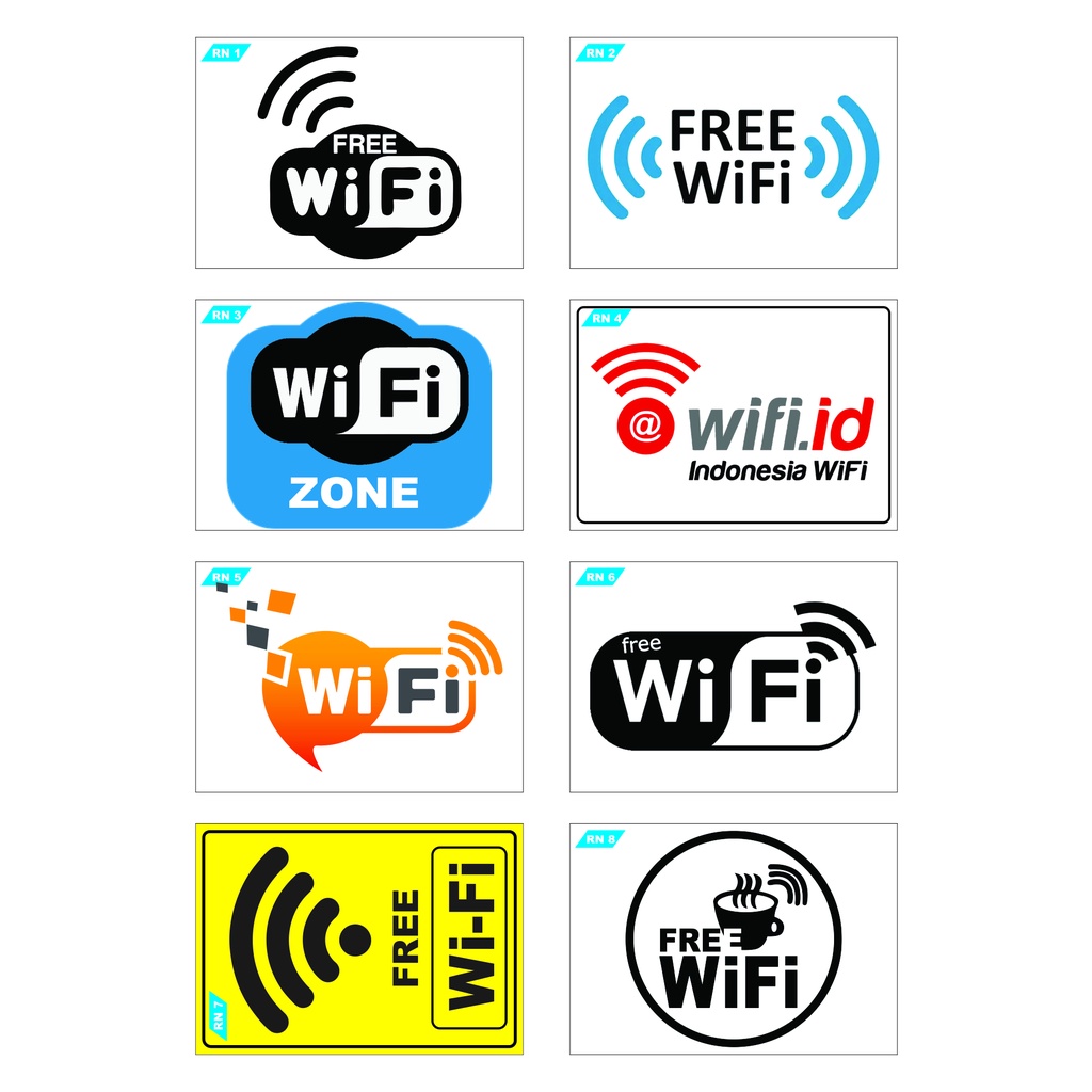 Jual STIKER FREE WIFI VINYL TAHAN AIR UK 21 X 14.8 cm | Shopee Indonesia