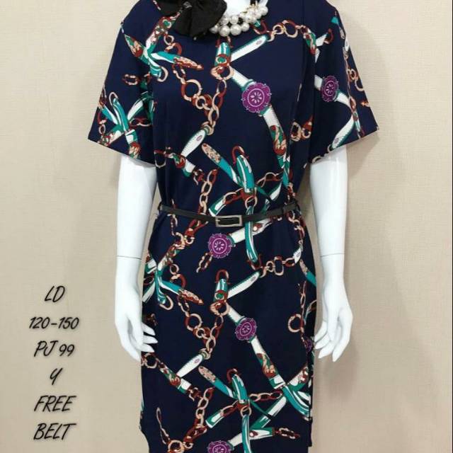 Jual Bismillah. Dress SUPER JUMBO Cyhantik free belt | Shopee Indonesia