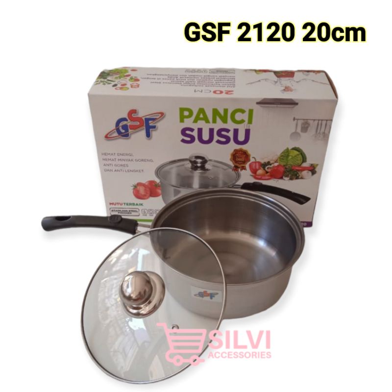 Jual Panci Susu Stainless Gsf G Tutup Kaca Milk Pot Mpasi Cm Cm Shopee Indonesia