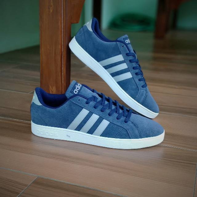 SEPATU ADIDAS NEO BASELINE NAVY SILVER ORIGINAL