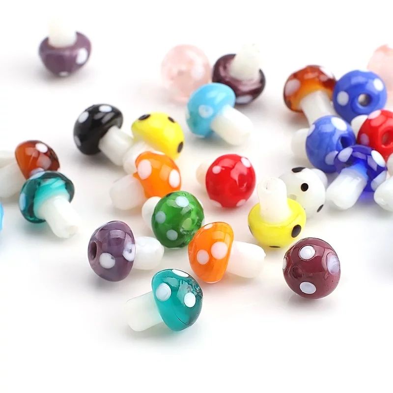 Jual Manik Kaca Jamur / Mushrom glass beads (per pc) Shopee Indonesia
