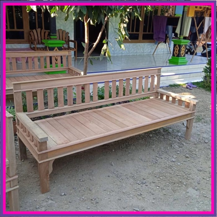 Jual Daybed Kayu Kursi Panjang Bengkirai Bale Bale Minimalis Kursi