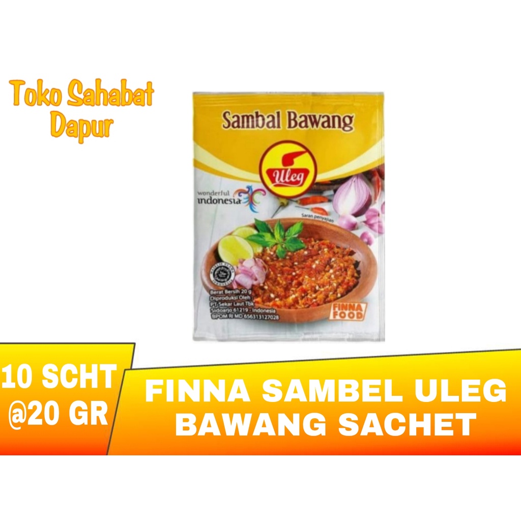 Jual [pack] Finna Sambal Uleg Bawang Sachet 10 X 20gr Shopee Indonesia