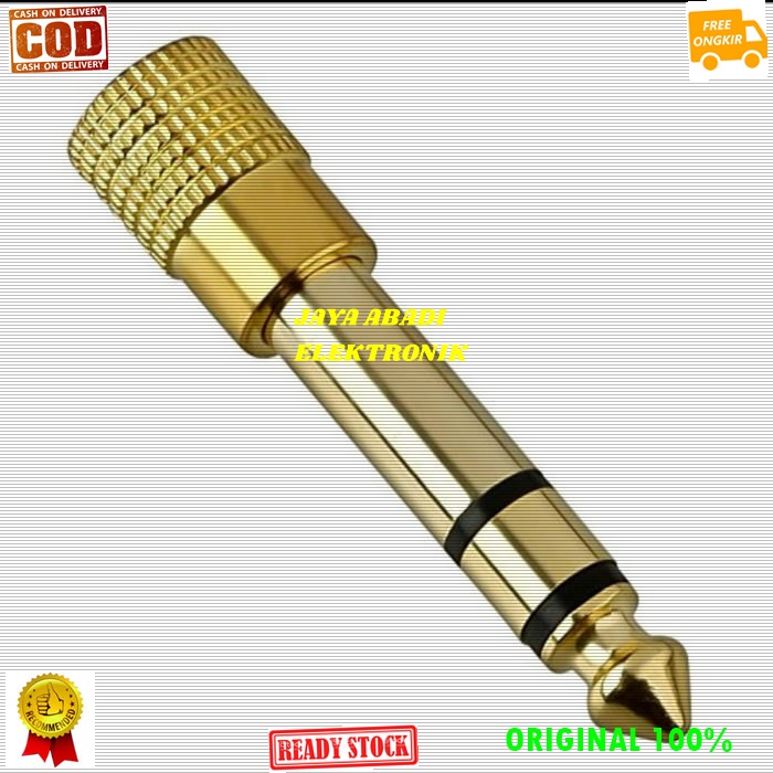 Jual ORIGINAL JACK 3,5MM CEWE JEK AKAI AKAY 6,5 6.5 MM COWO MIC ADAPTER ...
