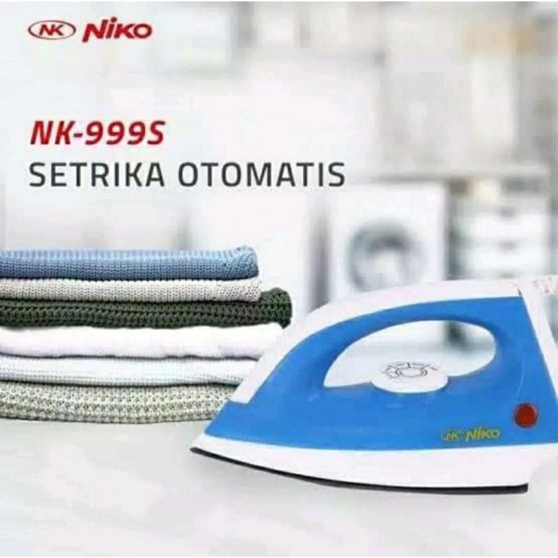 Jual PROMO SETRIKA LISTRIK NIKO IRON DRY 999 S SETRIKA LISTRIK LOW WATT