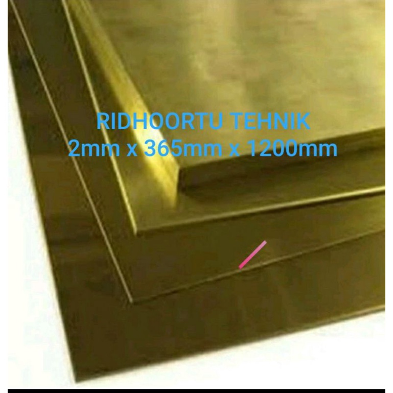 Jual PLAT KUNINGAN TEBAL 2MM X 365MM X 1200MM | Shopee Indonesia