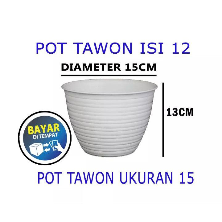 Jual Pot Tawon Ukuran Cm Isi Pcs Pot Tawon Putih Pot Bunga