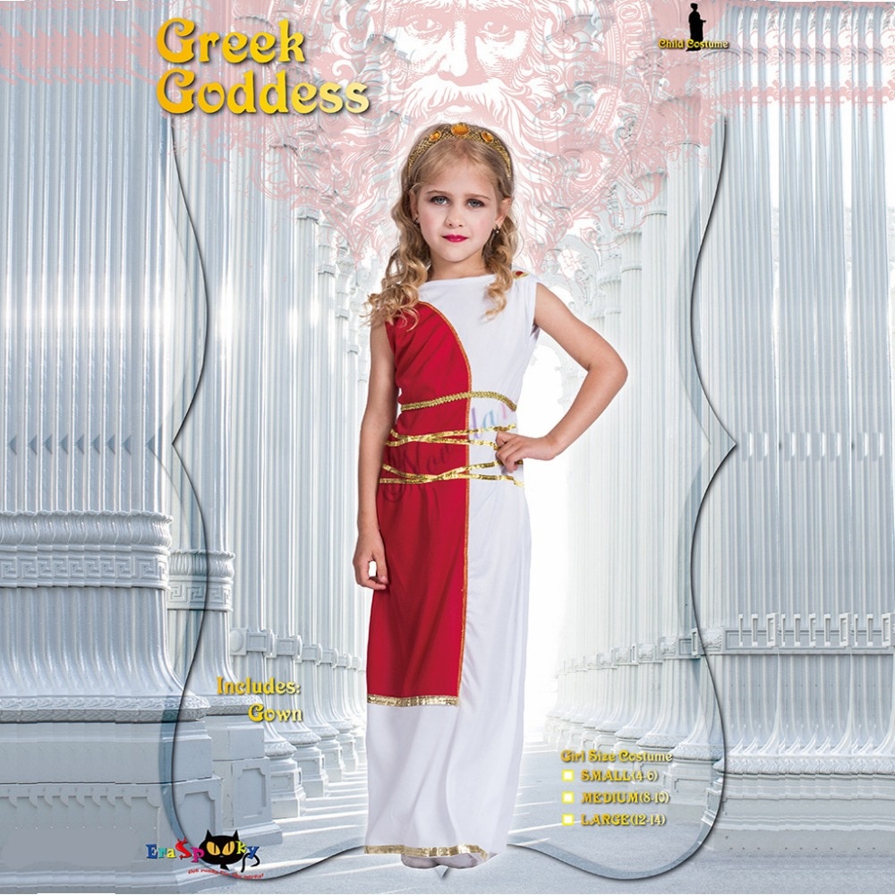 Jual PreOrder Girls Halloween Greek Goddess Costume Kids Child Princess ...