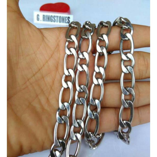 Jual Kalung rantai pria big size titanium silver | Shopee Indonesia
