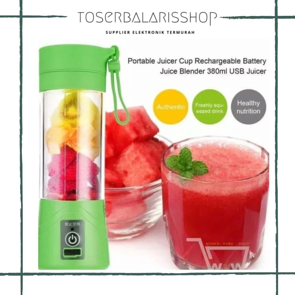 BLENDER PORTABLE 6 MATA PISAU / BLENDER PRAKTIS | AutoStock