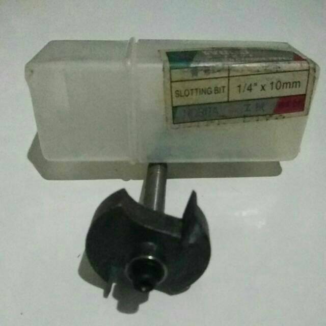 Jual Mata profil router trimmer slotting bit 1/4 x 10mm | Shopee Indonesia