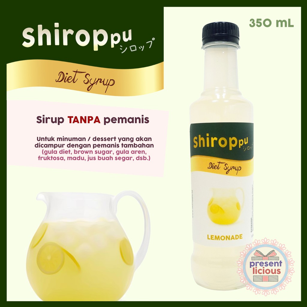 Jual Lemonade Shiroppu Diet Syrup 350 mL Sirup Rasa Jeruk Limun