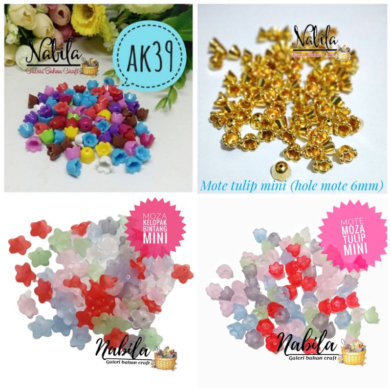 Jual Mote Moza ice kelopak mini bahan craft kerajinan tangan | Shopee ...