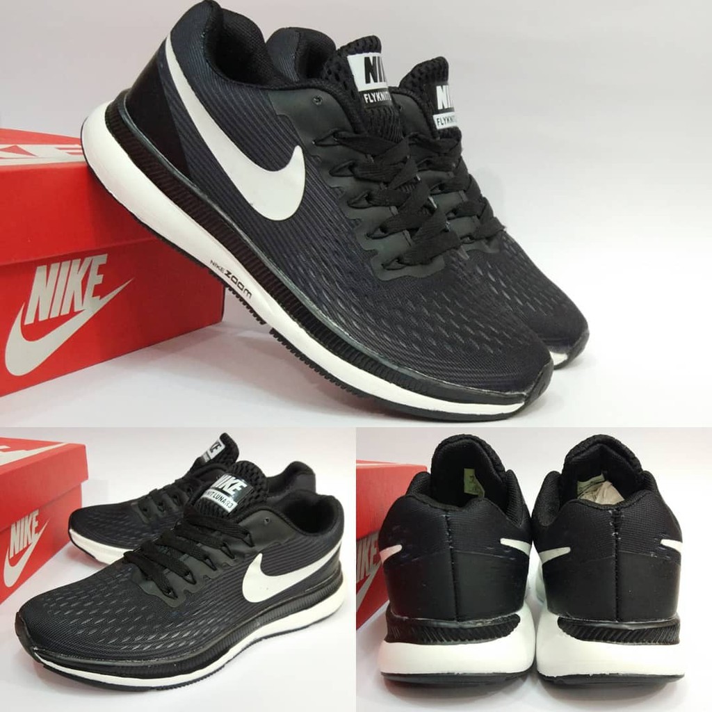 Jual Nike Flyknit Lunar 3 Black White Shopee Indonesia