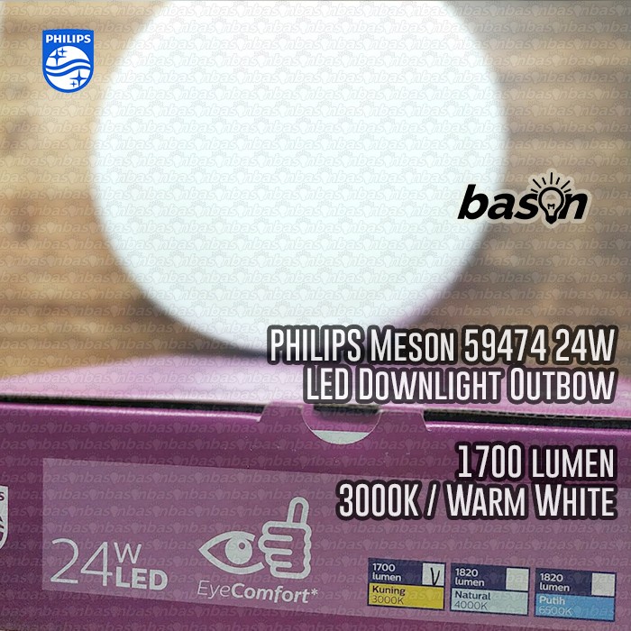 Jual PHILIPS LED Downlight 59474 Meson Outbow 24W D200 Gen 3 Surface ...