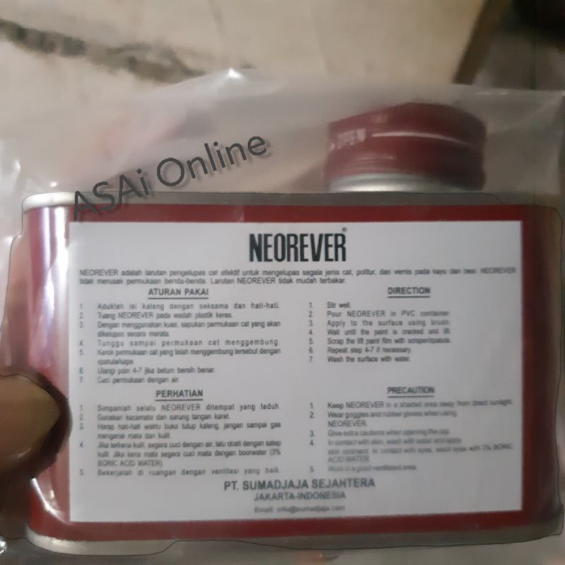 Jual Neorever - Paint Remover | Perontok Cat | Penghapus Cat ukuran 250 ...