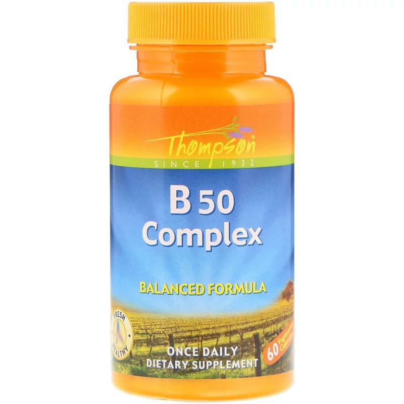Jual Vitamin B50 Complex, 60 Capsules, Thompson Vit B50 Kompleks