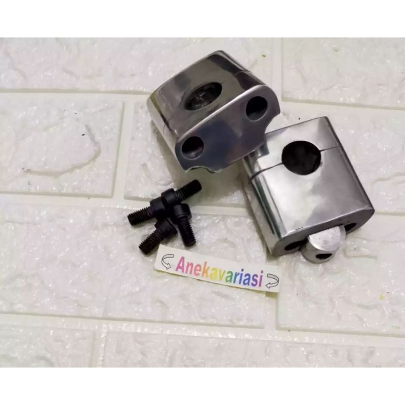 Jual Raiser peninggi stang lokal chrome vixion byson Rx King Xride dll ...