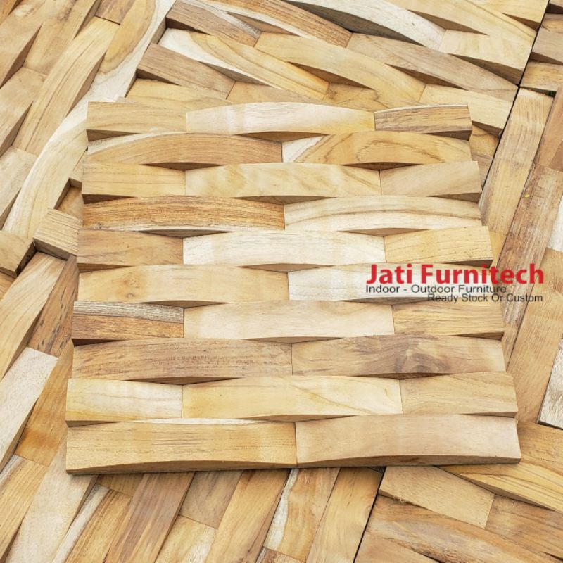 Jual Panel Dinding Kayu Jati / Hiasan Dinding / DDG 02 | Shopee Indonesia