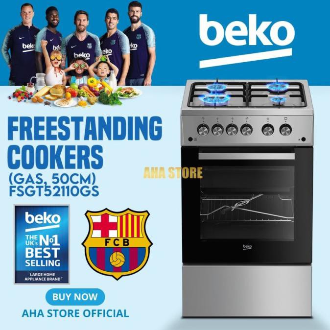 Jual Beko Freestanding Gas Cooker Kompor Oven Fsgt52110Gs (Free Ongkir