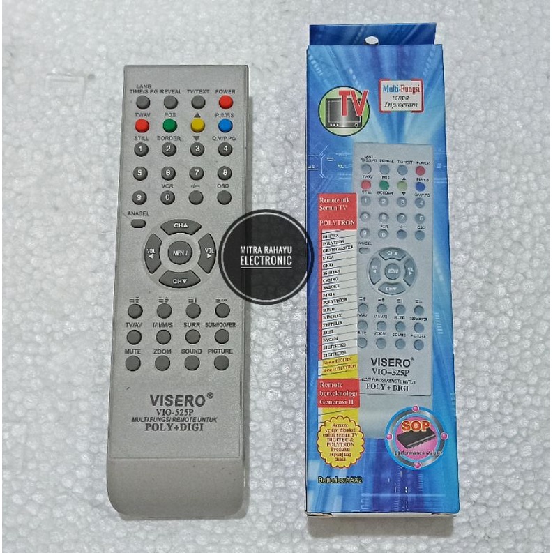 Jual Remot Remote Tv POLYTRON Untuk Tv Tabung POLYTRON REMOT MULTI ...