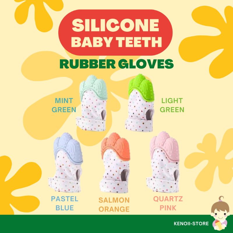 Jual Silicon Baby Tetth Rubber Gloves / Sarung Tangan Gigitan Silicon ...