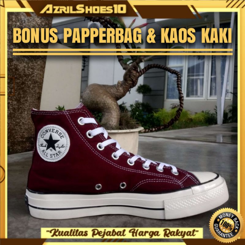 Converse merah 2024 maroon ori