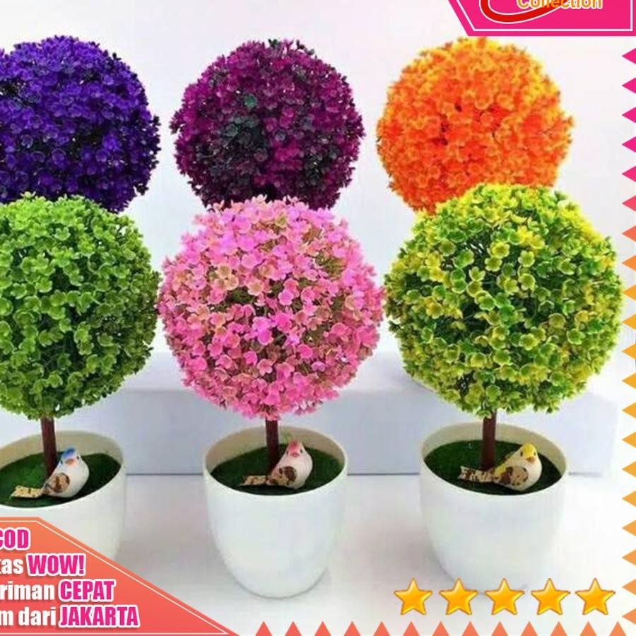 Jual Terdepan Bbbc Ornamen Tanaman Pohon Bulat Artificial Flower