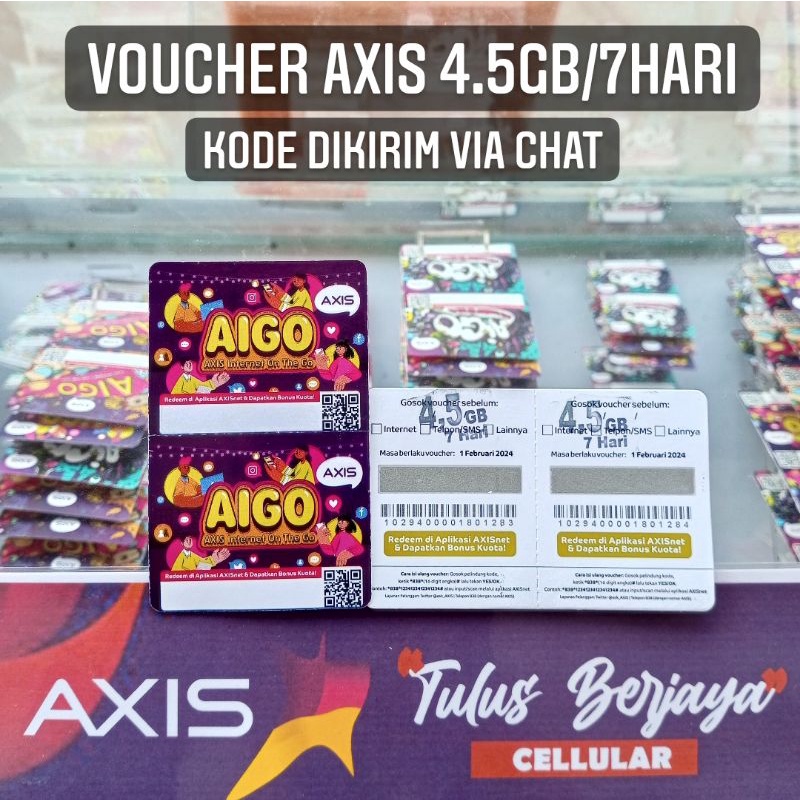 Jual VOUCHER AXIS 4,5GB/7HARI (KODE DIKIRIM VIA CHAT) | Shopee Indonesia