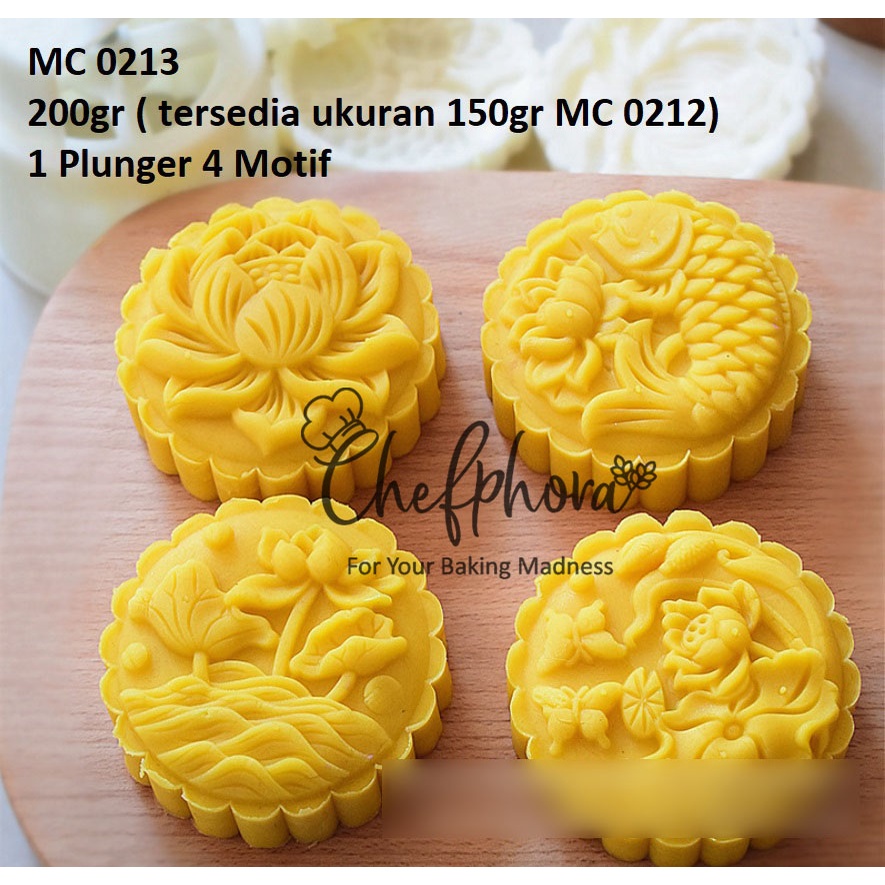 Jual Cetakan Mooncake Plunger Kue Bulan Pia Nastar Bunga Ikan 200gr ...