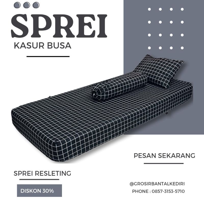 Jual Sprei Sarung Kasur Busa Resleting Single Bed ukuran 90x200 100x200 120x200 Shopee Indonesia