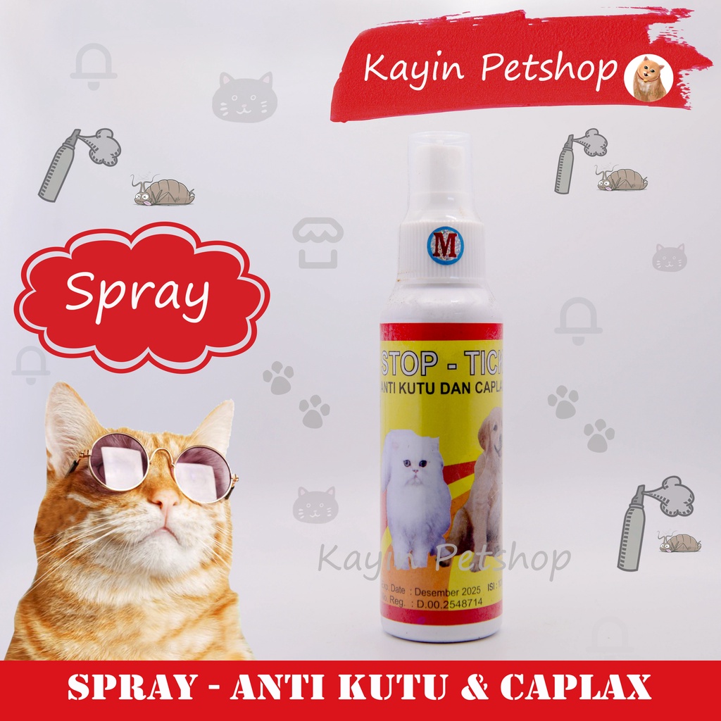 Jual STOP TICK 120ml Spray Anti Kutu Dan Caplax (membasmi kutu pada kucing membasmi caplax