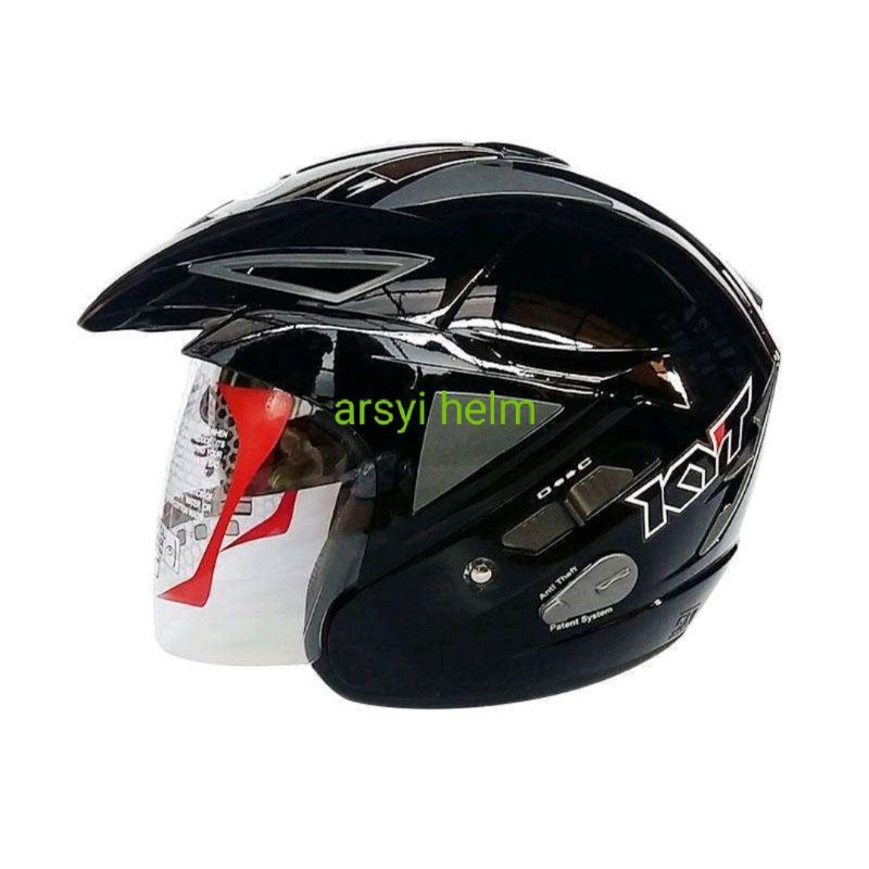 Jual HELM KYT SCORPION KING BLAK METALIK_DOUBLE VISOR Shopee Indonesia