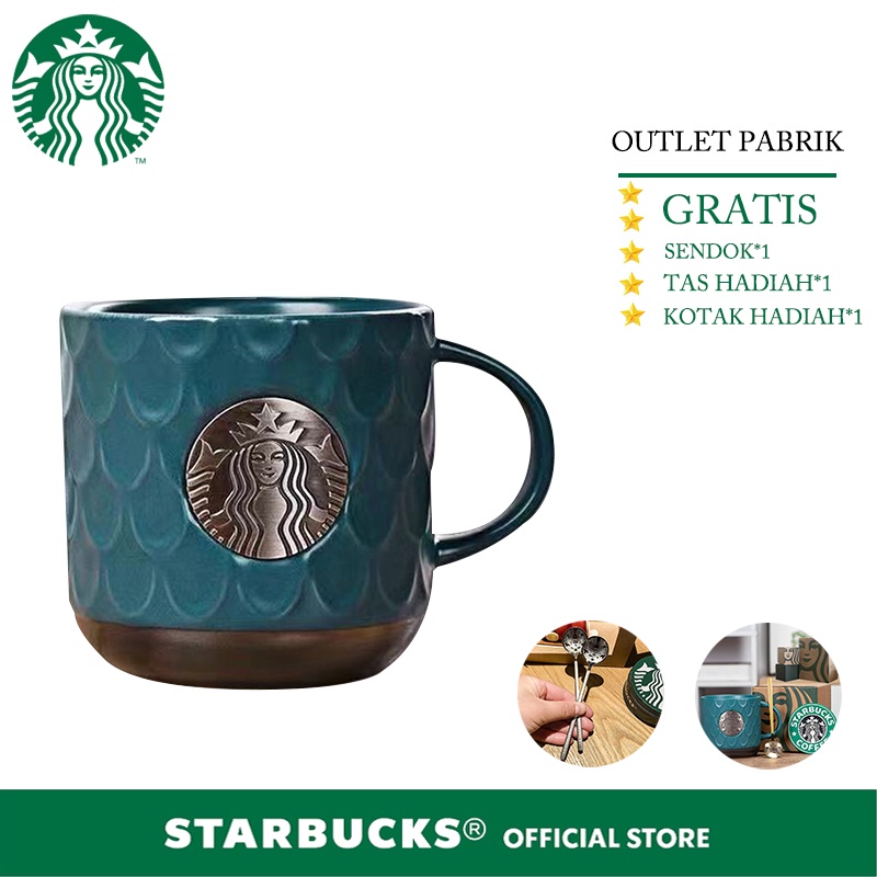 Jual Mug/Glass Starbucks/Gratis Sendok/Cangkir Kopi/Gratis Tatakan ...