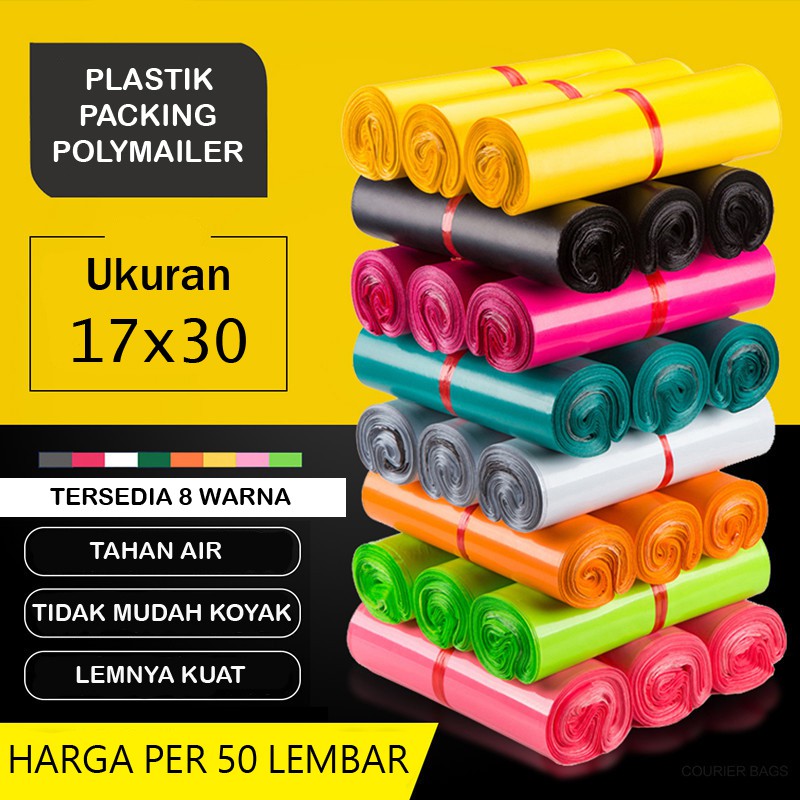 Jual Plastik Packing Polymailer Kemasan Olshop 17x30 Isi 50 Lembar Shopee Indonesia 1958