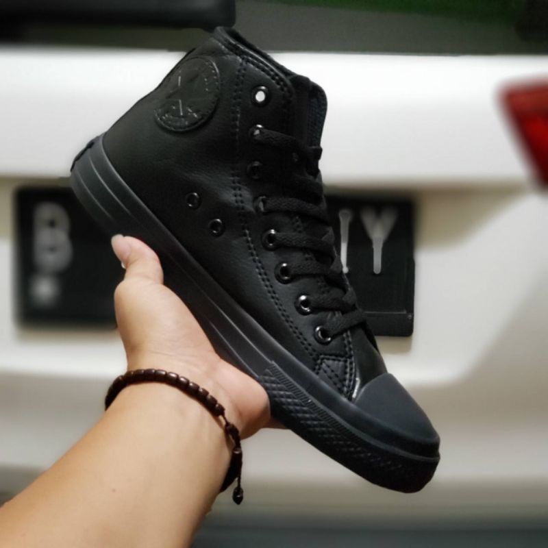 Converse full deals black high