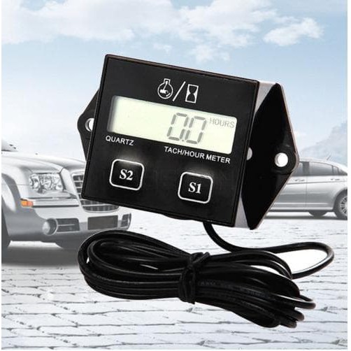 Jual Spark Plugs Engine Digital Tach Hour Meter Tachometer Gauge