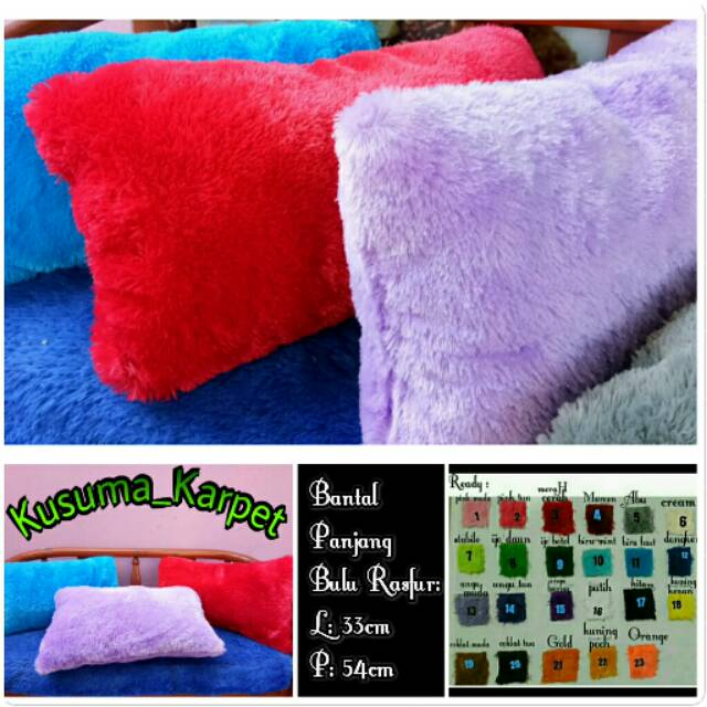 Jual Bantal Cantik Bulu Rasfur Ukuran 54x33 CM | Shopee Indonesia