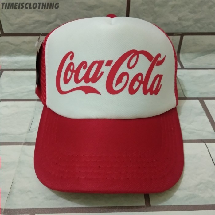 Jual Coca cola - Trucker Hat - Merah Putih Polyflex TIC | Shopee Indonesia