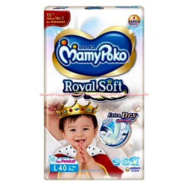 Jual Mamypoko Royal Soft Dry L40 Popok Bayi Perekat Mamy Poko Tape L 40