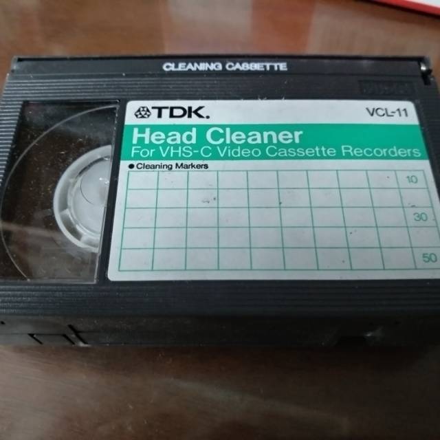 Jual TDK pembersih head VHSC SVHSC VIDEO head cleaner tape VCL11