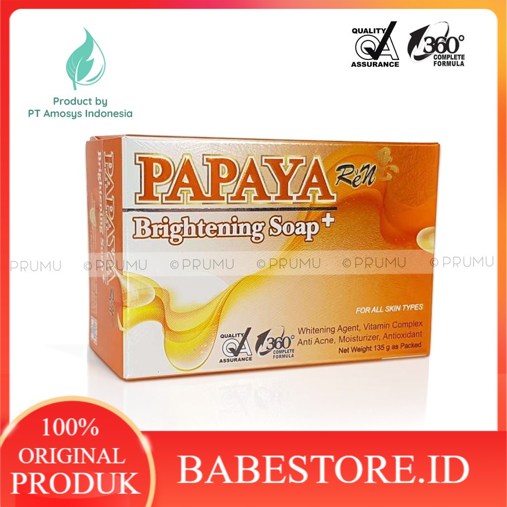 Jual Ren Rdl Sabun Papaya Brightening Soap 135 Gram Shopee Indonesia 